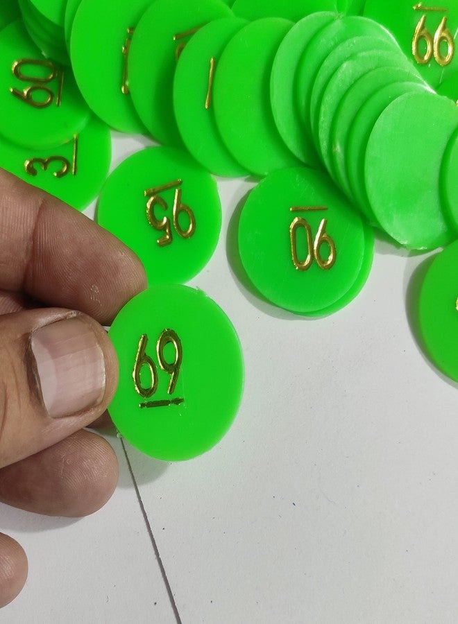 OMX Plastic Numerical Token/Coins (1 to 100) Number Coins(Big)(Size: 32mm / 1.25 Inch Round), You can get Any Colour - Image 3